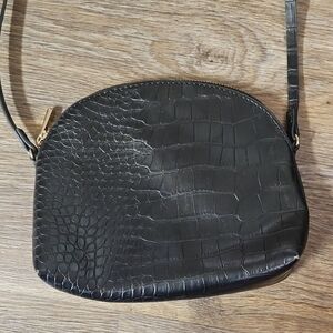 H&M Black Crocodile-Embossed Women's Bag